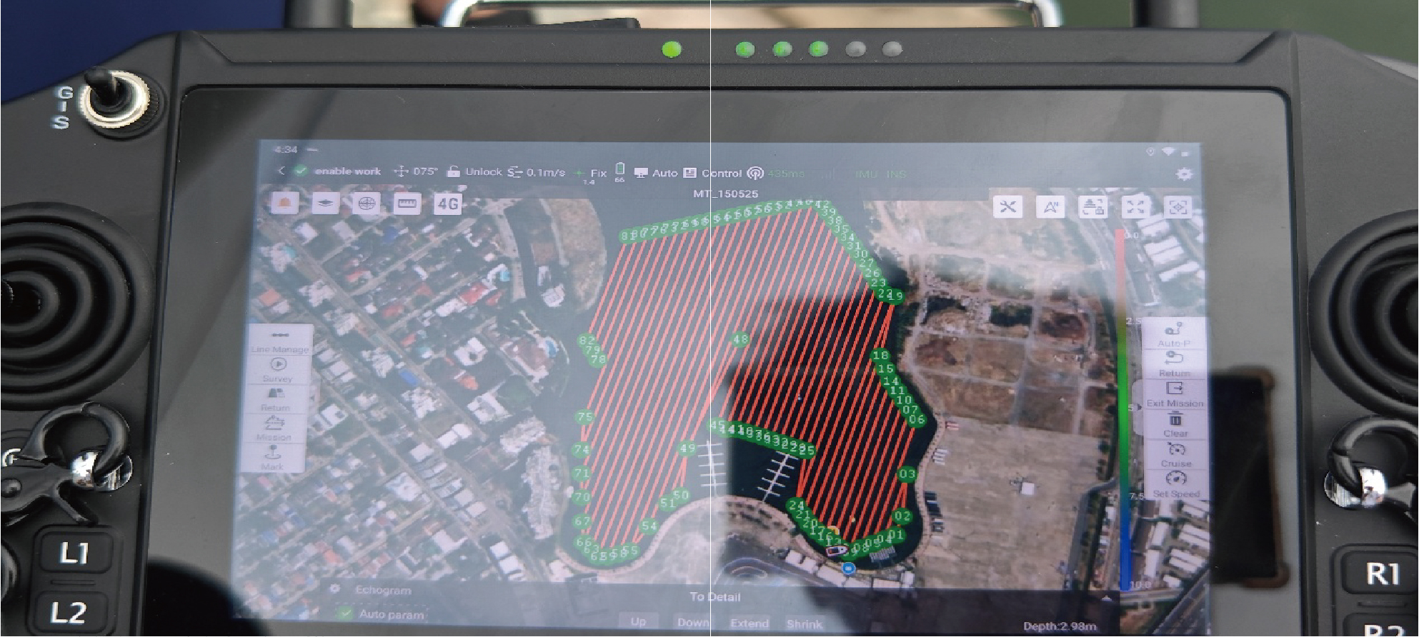 Autonomous survey in progress - One Lake, One Small USV, 250,000 Square Meters of Secrets