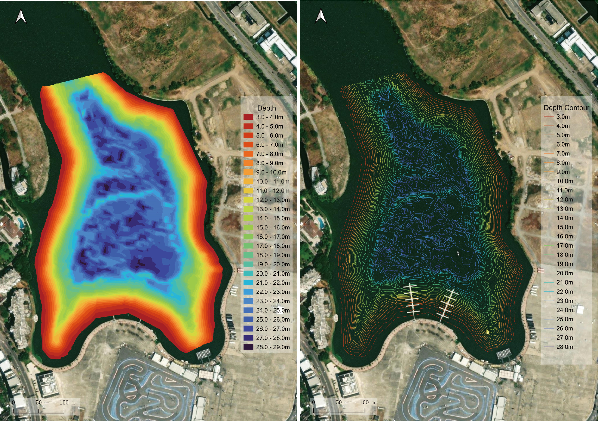 Visualized depth contour - One Lake, One Small USV, 250,000 Square Meters of Secrets